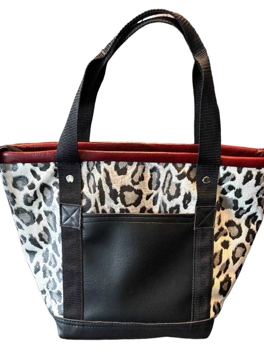 Leather Leopard Print Tote Bag by FINO 71